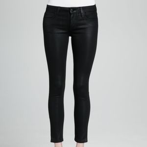 Joe's Jeans High Rise Ankle Skinny Coated Black